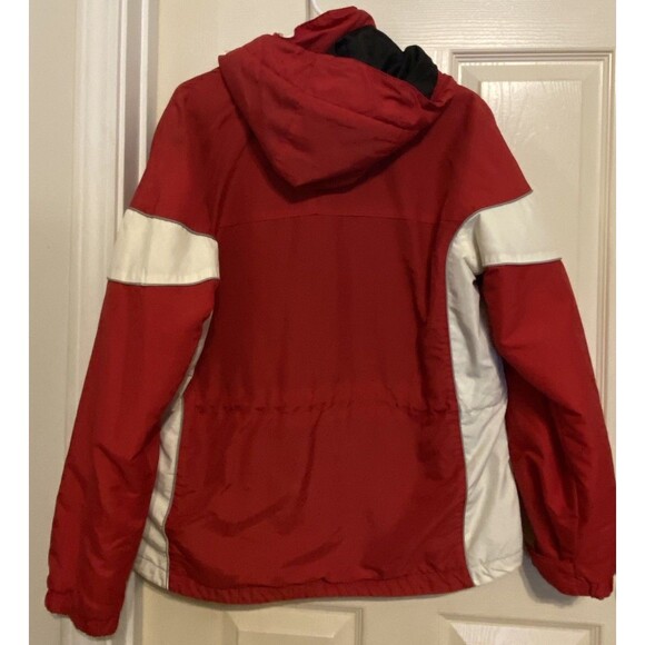 Vtg Y2K Lei Jacket Womens L Red White Ski Snowboard Winter Coat Hoodie L.E.I - Picture 5 of 16